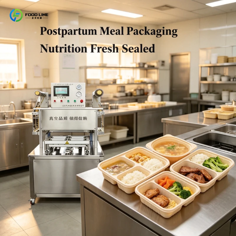 FL Automatic Modified Atmosphere Food Packing Device, Vacuum Fresh Sealer for Steak Meat, Durable Commercial Kit with Pouches