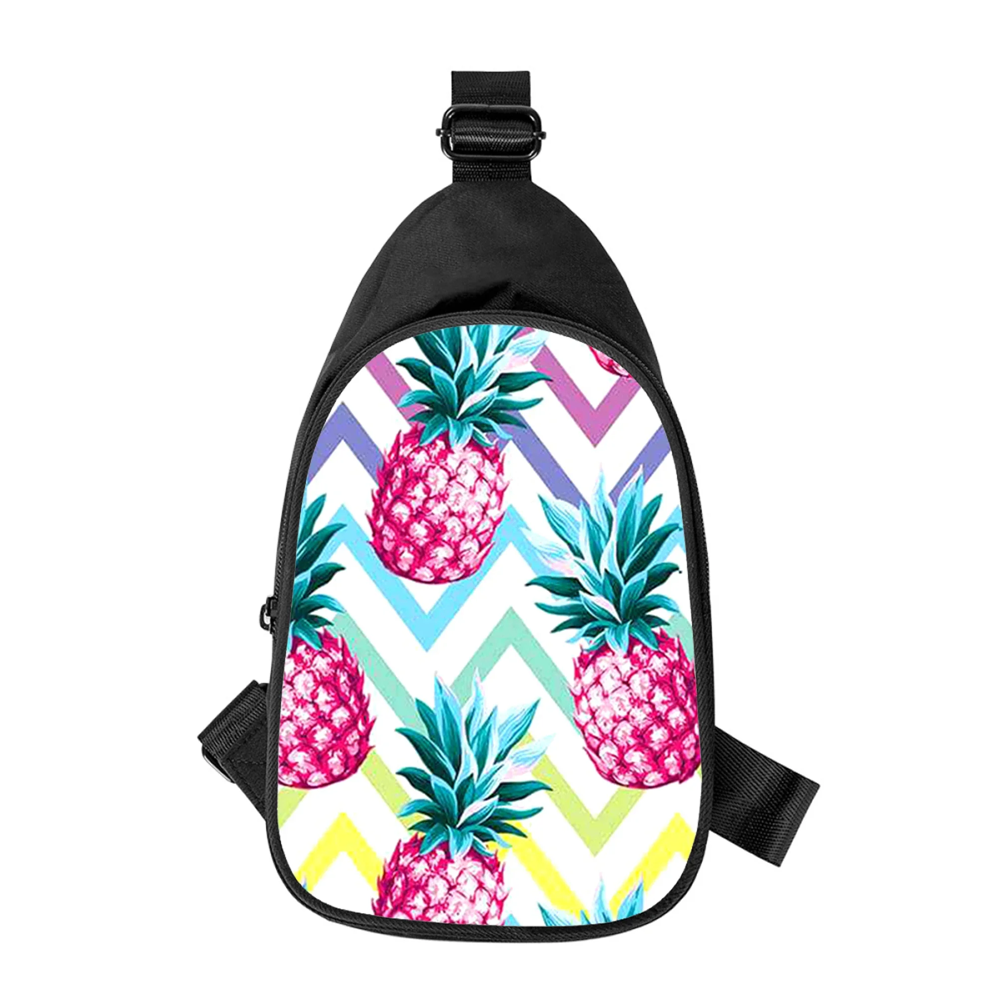 Pineapple Fruits fresh 3D Print New Men Cross Chest Bag Diagonally Women Shoulder Bag Husband School Waist Pack Male chest pack