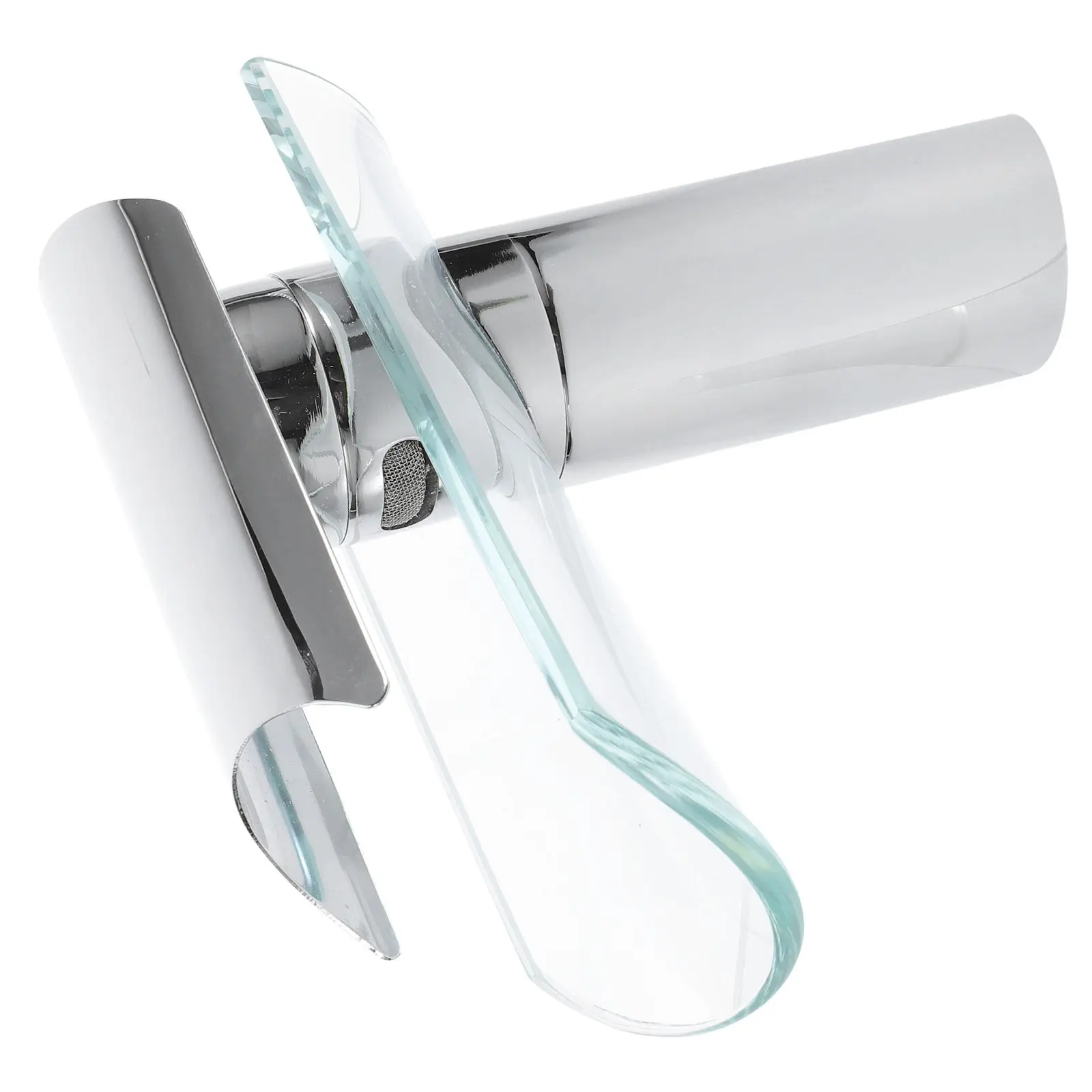 

Bathroom Basin Mixer Tap Glass Design Cold Hot Water Control Durable Easy Clean Wear Resistant Faucet Water Tap