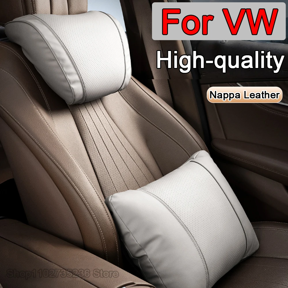 

Leather Headrest Universal Car Neck Pillow Seat Rest Support Pillow For Volkswagen VW Golf 7 MK7 Golf 8 Mk8 Tiguan MK2 Polo