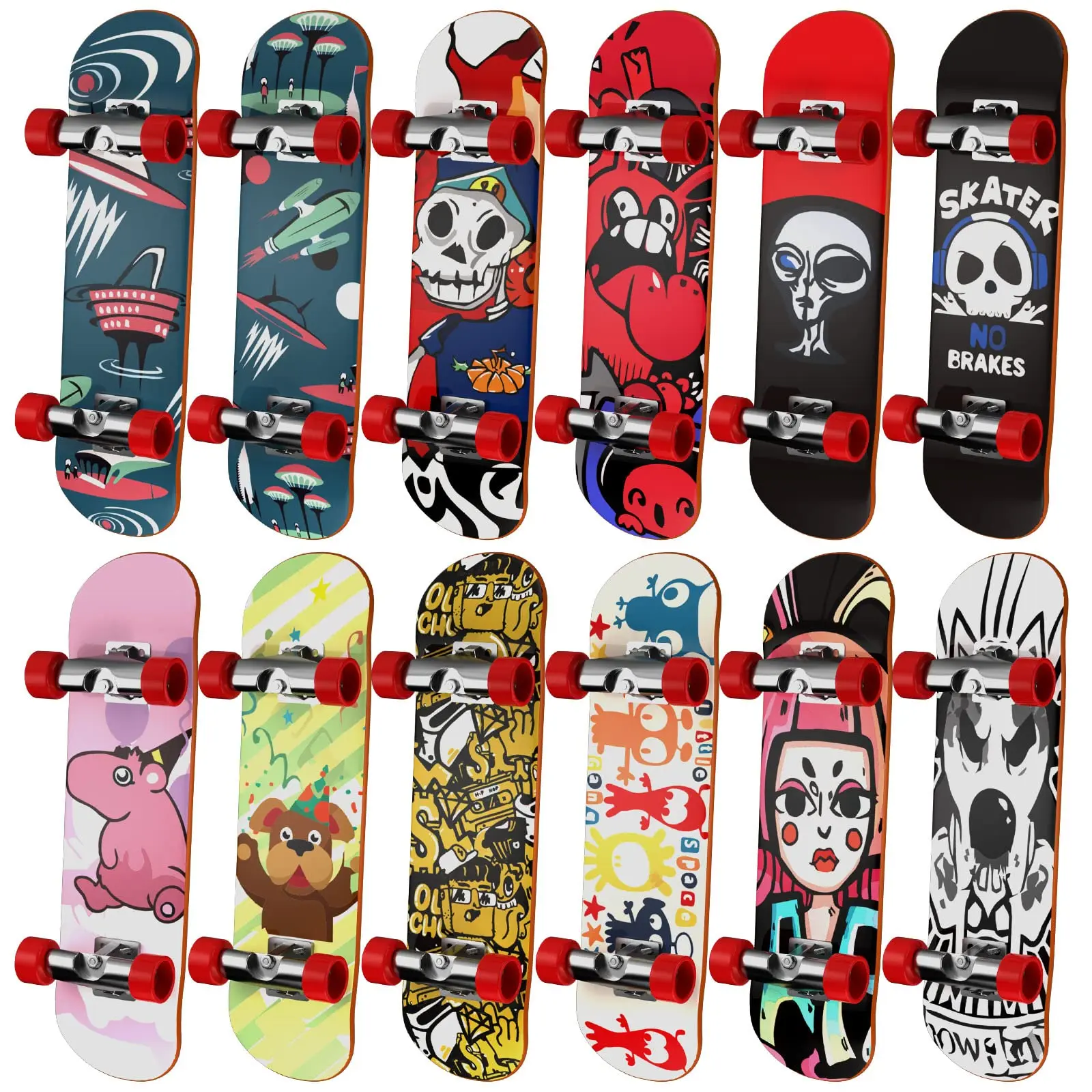 1-5Pcs Finger Skate Board Mini Collectible Creative Desktop Fingertip FingerBoard Finger Skater Toys