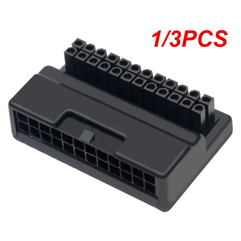 1/3PCS 24 Pin to 90 Degree Power Plug Adapter Mainboard Motherboard Power Supply Cable Connectors Modular Mounting