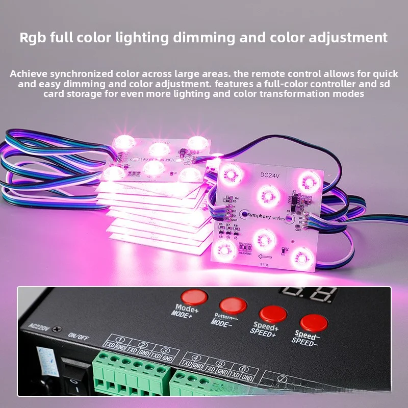 24V RGB LED Color Changing Smart Dimmable LED Panel Light Strip for Backlit Signs Decorative Lighting