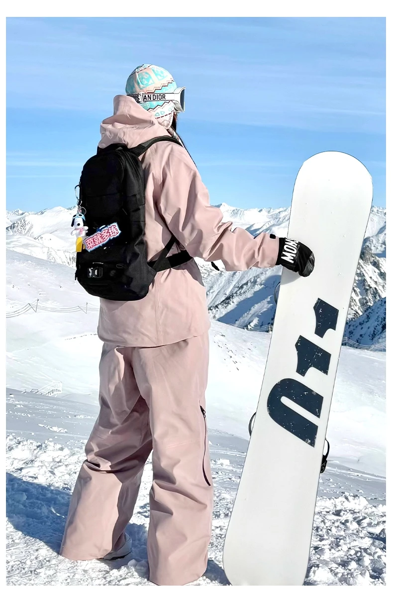 John Snow 2026 Ski-Jacke & -Hose im amerikanischen Stil, Unisex, wasserdicht, thermisch, Snowboard-Mantel, lockere Passform, Wintersport für Herren und Damen – Detail 38