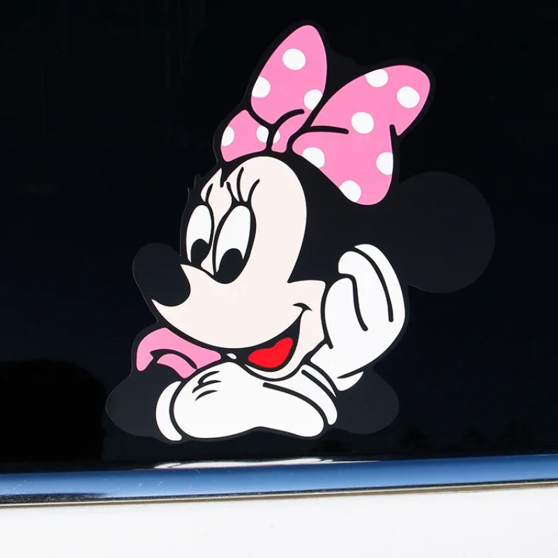 ديزني ميكي ميني Peeking بيرينغ سيارة ملصقا الإبداعية مضحك ملصق حائط من الفينيل‏ ملصق تقليم مقاوم للماء اكسسوارات ديكور سيارة