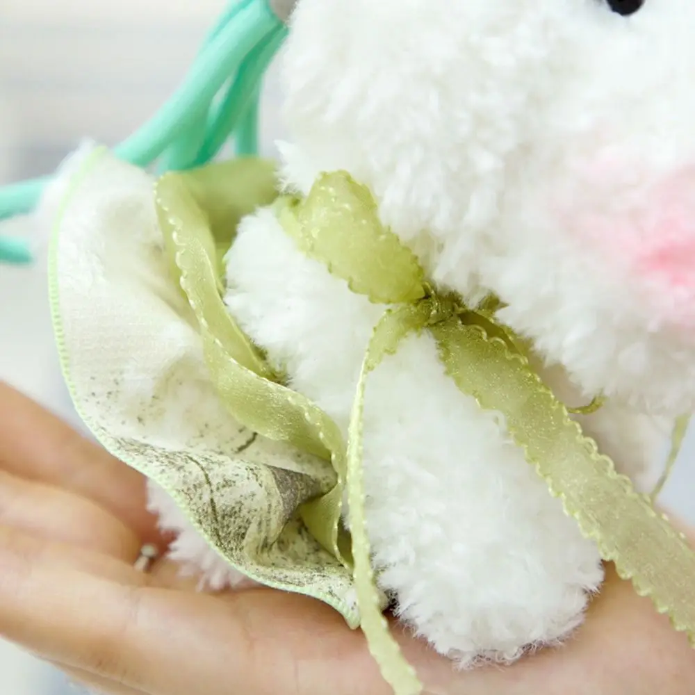 Kawaii relleno West Highland bolsa colgante Animal de dibujos animados Anti-pérdida cachorro llavero lindo colgante llaves Accesorios