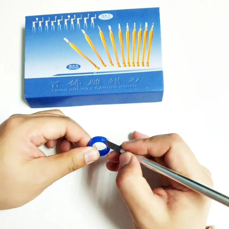 Jewelry Wax Carving Tool Set - White Steel Carving Knives, Cavity Cutters & Wax Sculpting Tools for Jewelry Prototyping