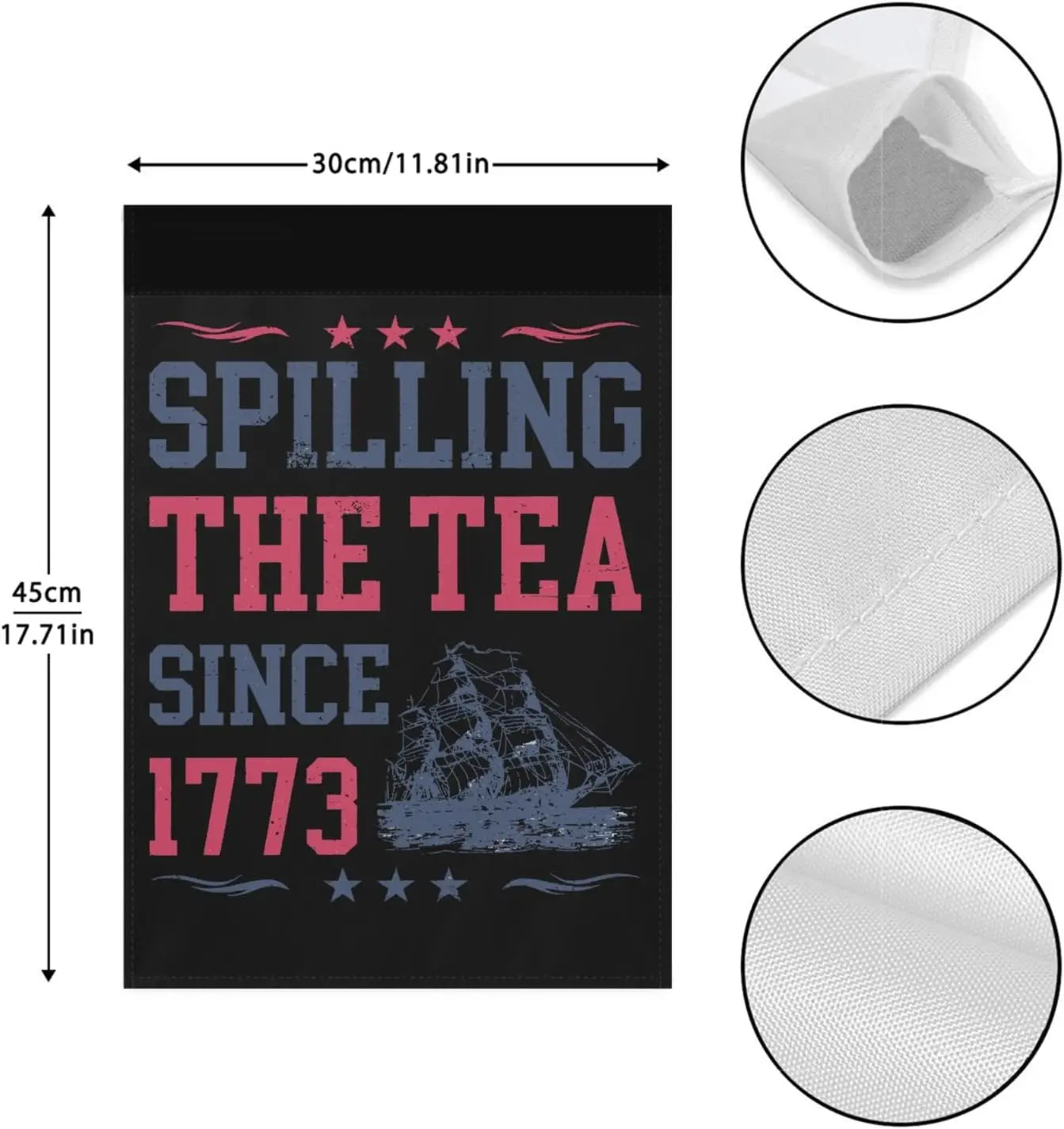 Spilling The Tea Since 1773 Outdoor Flag One SizeArt House Flag Double Sided Porch Small Garden Flag Double Sided Outdoor Sign S