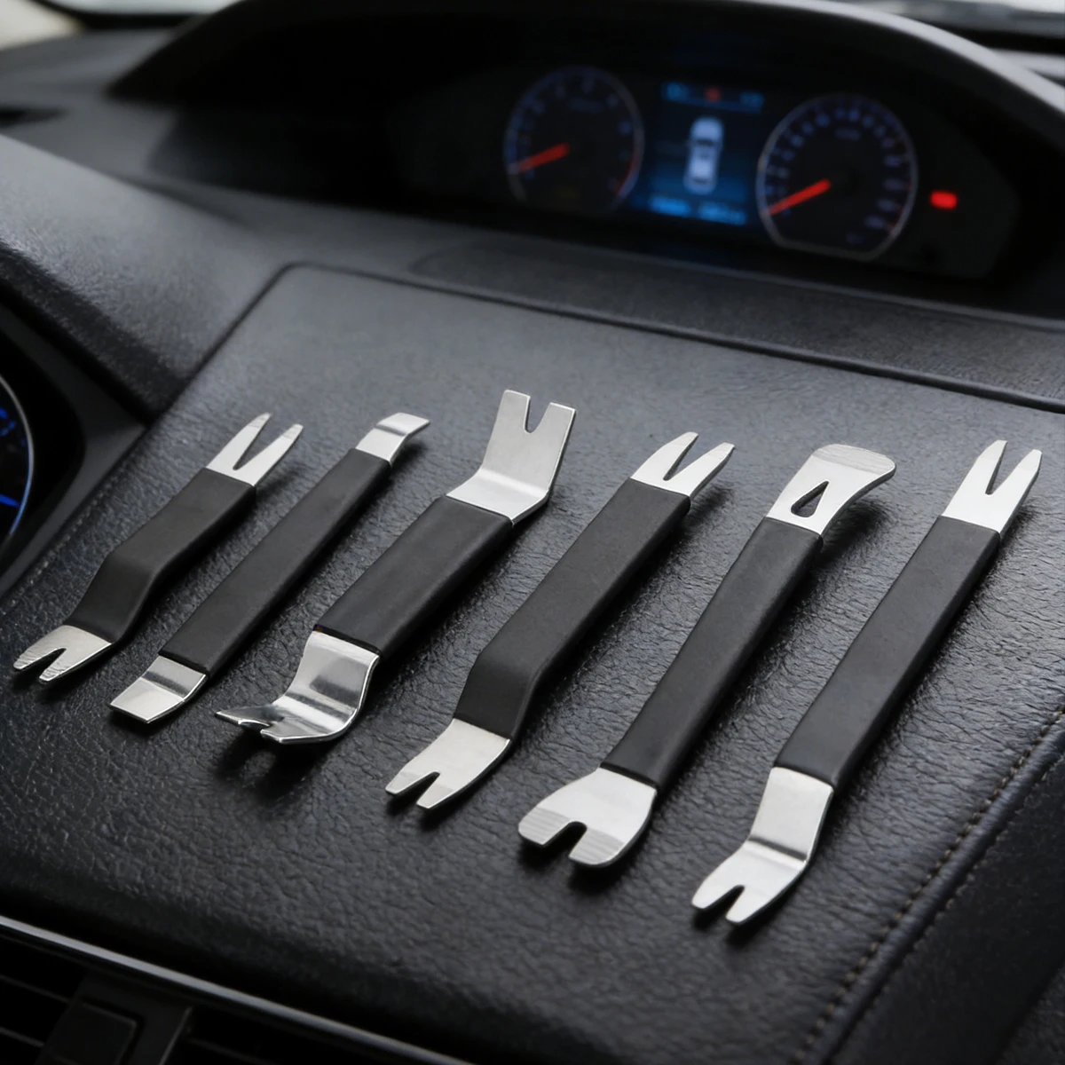 Car Trim Removal Tool Stainless Steel Car Door Panel Audio Disassembly Tools Workshop Gadgets Special Auto Mechanical Tooling