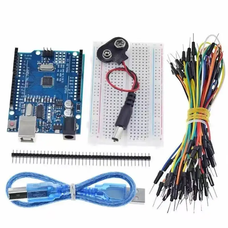 

Arduino UNO R3 Starter Kit, Complete Beginner Set with Breadboard, Jumper Wires & Power Options