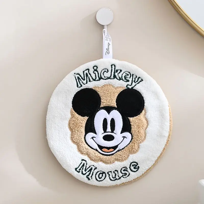 Disney-Minnie e Mickey toalha de mão, bordado dos desenhos animados criativos, moda simples, macio e confortável, Skin-Friendly, pendurado, doce