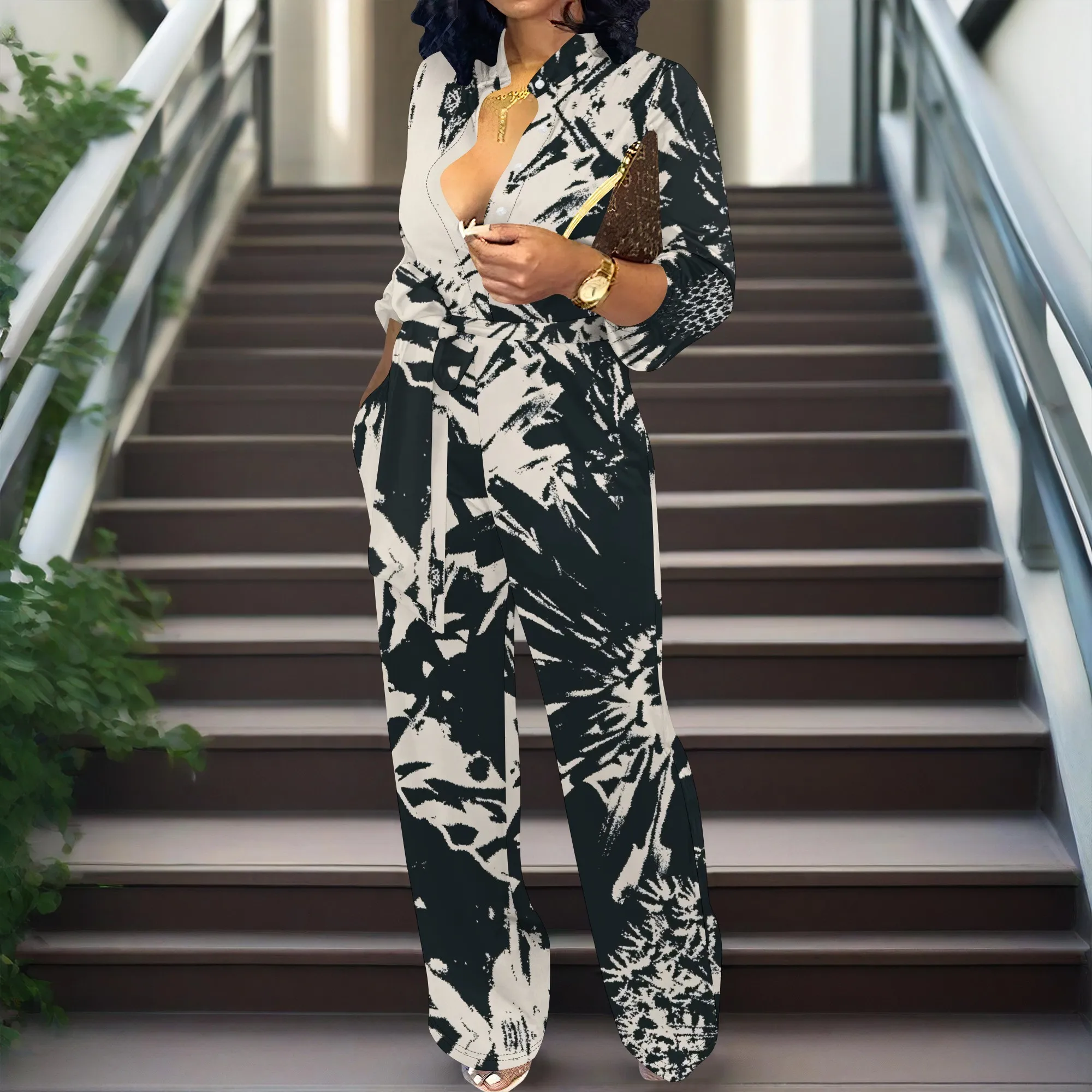 

Women's Coral Floral Wrap Maxi Dress Flowy White Summer Vibrant