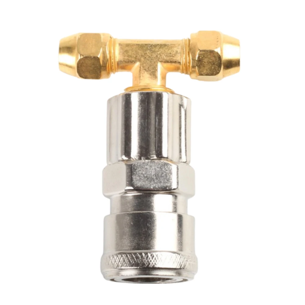 1 PC Three-way Straight Through Joint Pneumatic Tank Connector Pneumatic Fitting For Trucks And Trailers Pneumatic