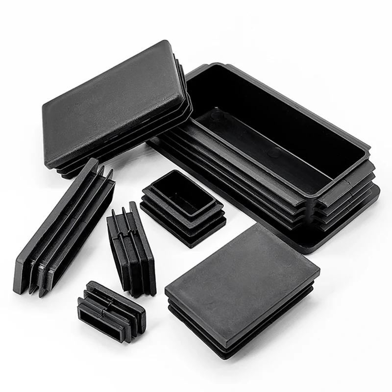 

Plastic Rectangle Blanking End Caps Tube Pipe Inserts Plug Square Inner Plug 15x40mm 20x60mm Table Chair Furniture Foot Cover