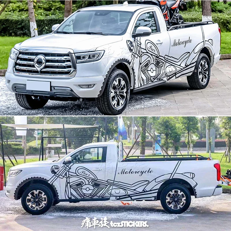 ملصقات سيارة لـ Raptor F150 DMAX RAM 3500 Navara Silverado Hilux ملحقات طبقة لاصقة مخصصة للجسم والرياضات الخارجية