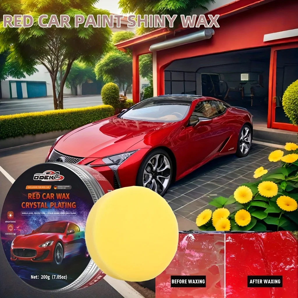 Cera pulidora de pintura específica para coche rojo: eliminación rápida de manchas, resistencia a los arañazos, resistencia a las manchas: protección y restauración