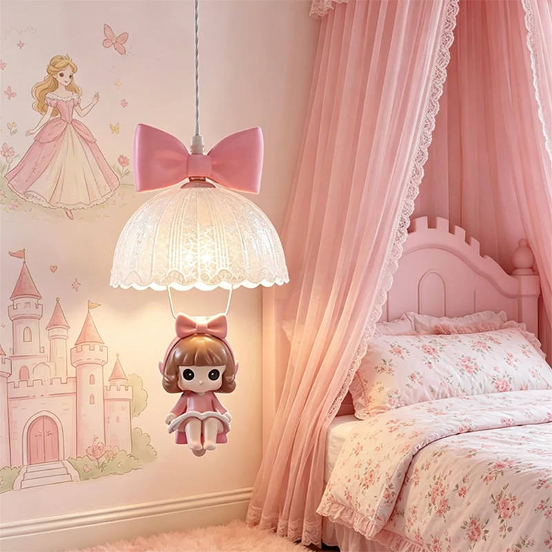 children's-room-girl-bedroom-bedside-chandeliers-pink-butterfly-girl-lamps-cute-romantic-warm-baby-room-princess-room-chandelier