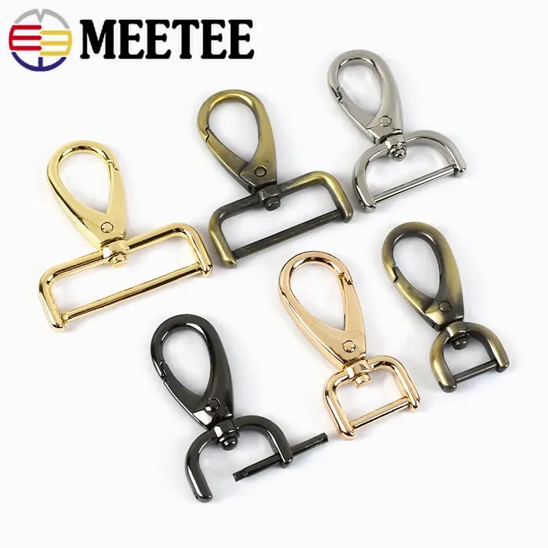 5Pcs Detachable Bag Buckles for Strap 13-38mm Metal Swivel Lobster Clasp Belt Webbing Trigger Snap Hook DIY Accessories