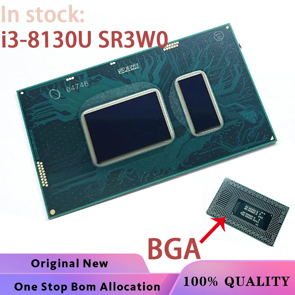 

100% New i3-8130U SR3W0 i3 8130U BGA Chipset