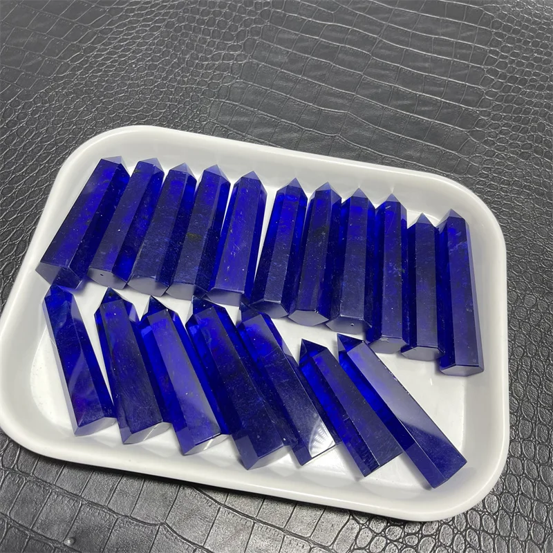 1kg Quartz point Blue Melting stone Crystal Stick Gemstone Tower Reiki Healing Energy Home decoration
