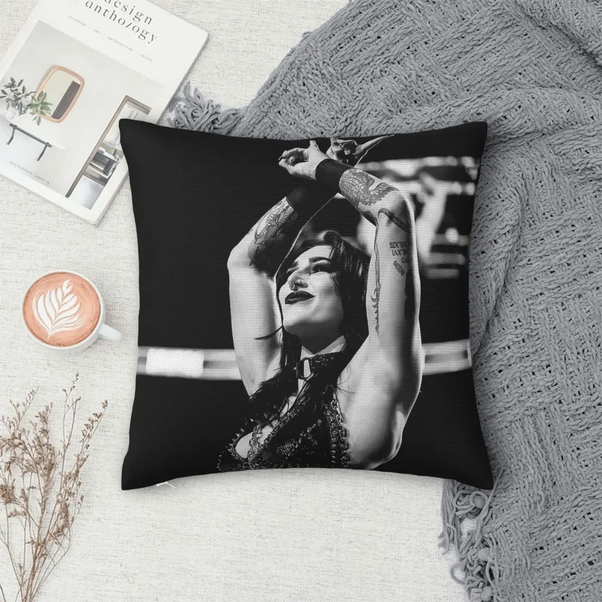 Rhea Ripley She Is Mami Square Pillowcase Pillow Cover Cushion Decor Comfort Throw Pillow for Home Bedroom