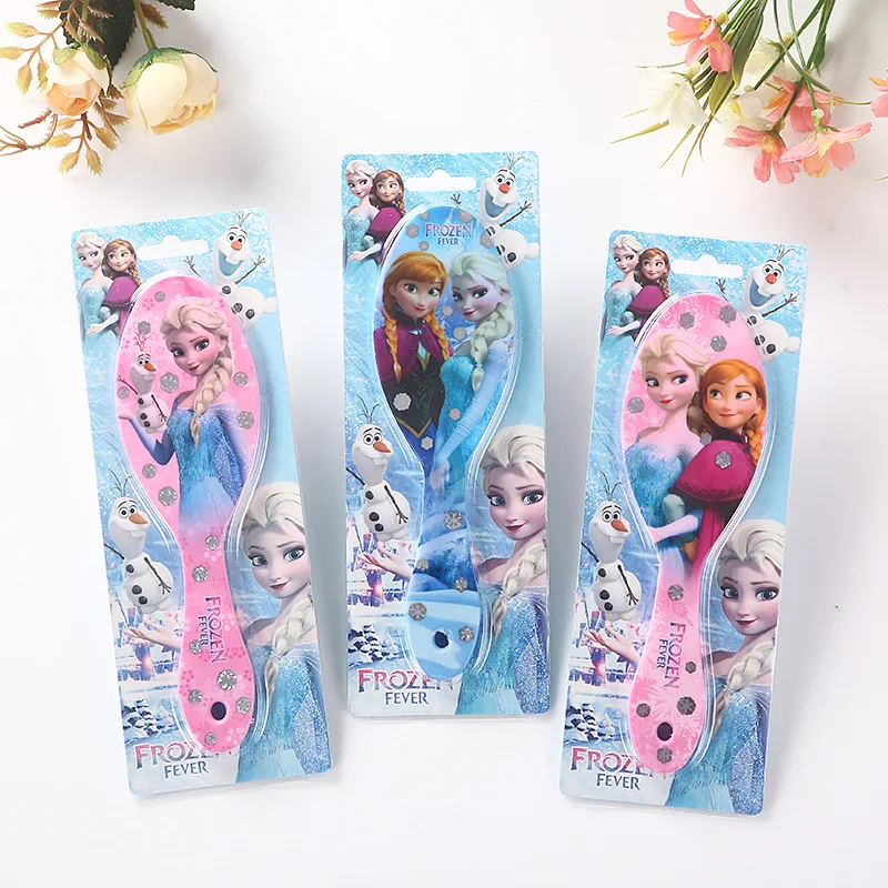 Disney Frozen Cartoon Hair Comb Cute Anime Elsa Princess Anna pettine per cuscino d\'aria per bambini piccolo regalo portatile per capelli da ragazza