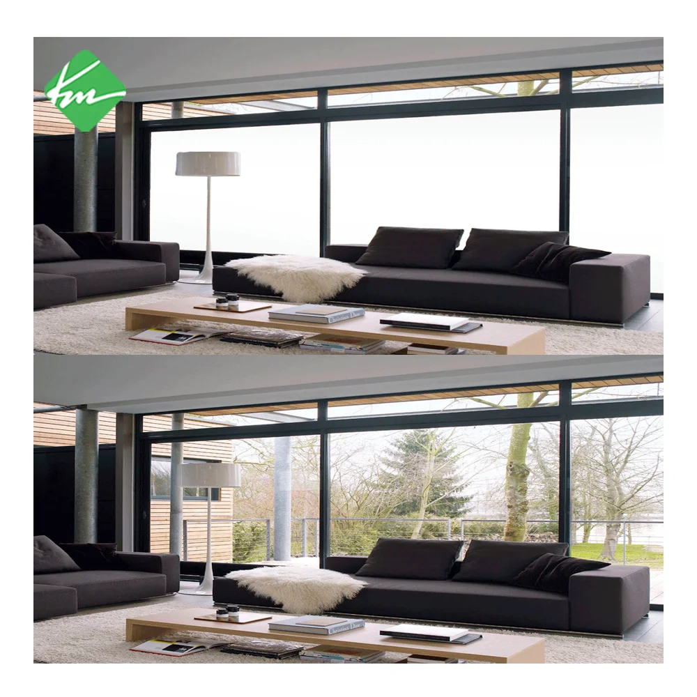 AIROW Reverse Blue PDLC Smart Window Film, Glass Film with Remote