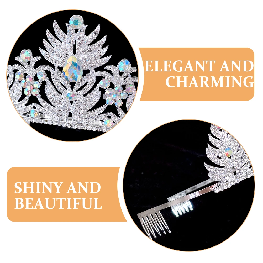 

Rhinestone Crown Headband Tiaras Women Wedding Birthday Pageant Crowns Bridal Tiara Hair Decor Prom Anniversary Zinc Alloy