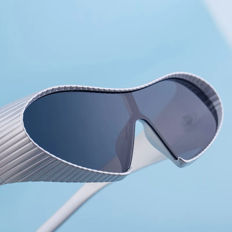 نظارات شمسية بإطار غير منتظم للرجال والنساء نظارات شمسية على شكل عين الدردشة نظارات رياضية لركوب الدراجات UV400 ظلال قطعة Y2K