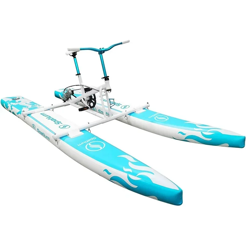 Sea Water Bike Lake Pedal Bicycle Cycle Pedal Boat Inflatable Floating Water Bike For Sale