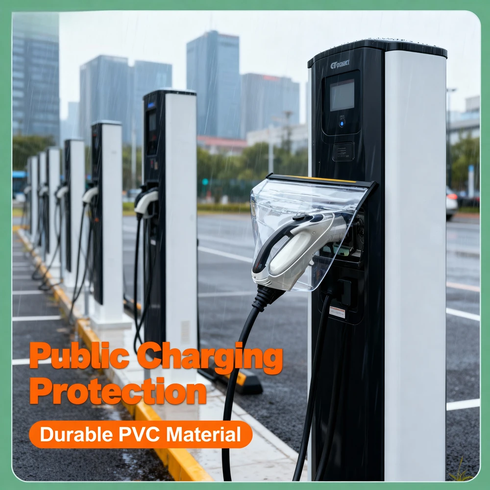 منفذ شحن مركبة الطاقة الجديدة غطاء مقاوم للماء للغبار والمطر في الهواء الطلق