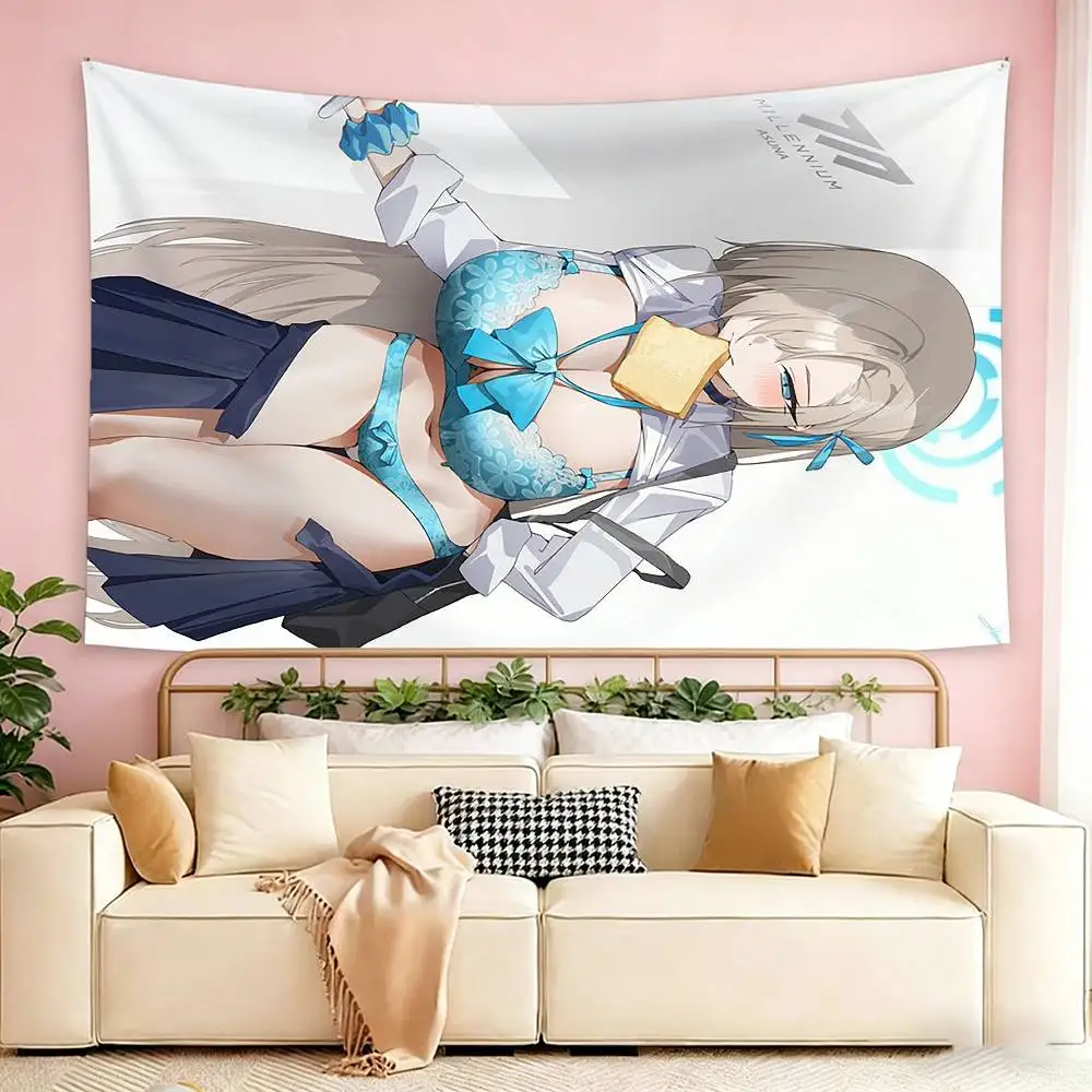 Ichinose Asuna Blue Archive   Flags Suitable For Party Club Outdoor Interior Wall Decoration Banner Fans Gift