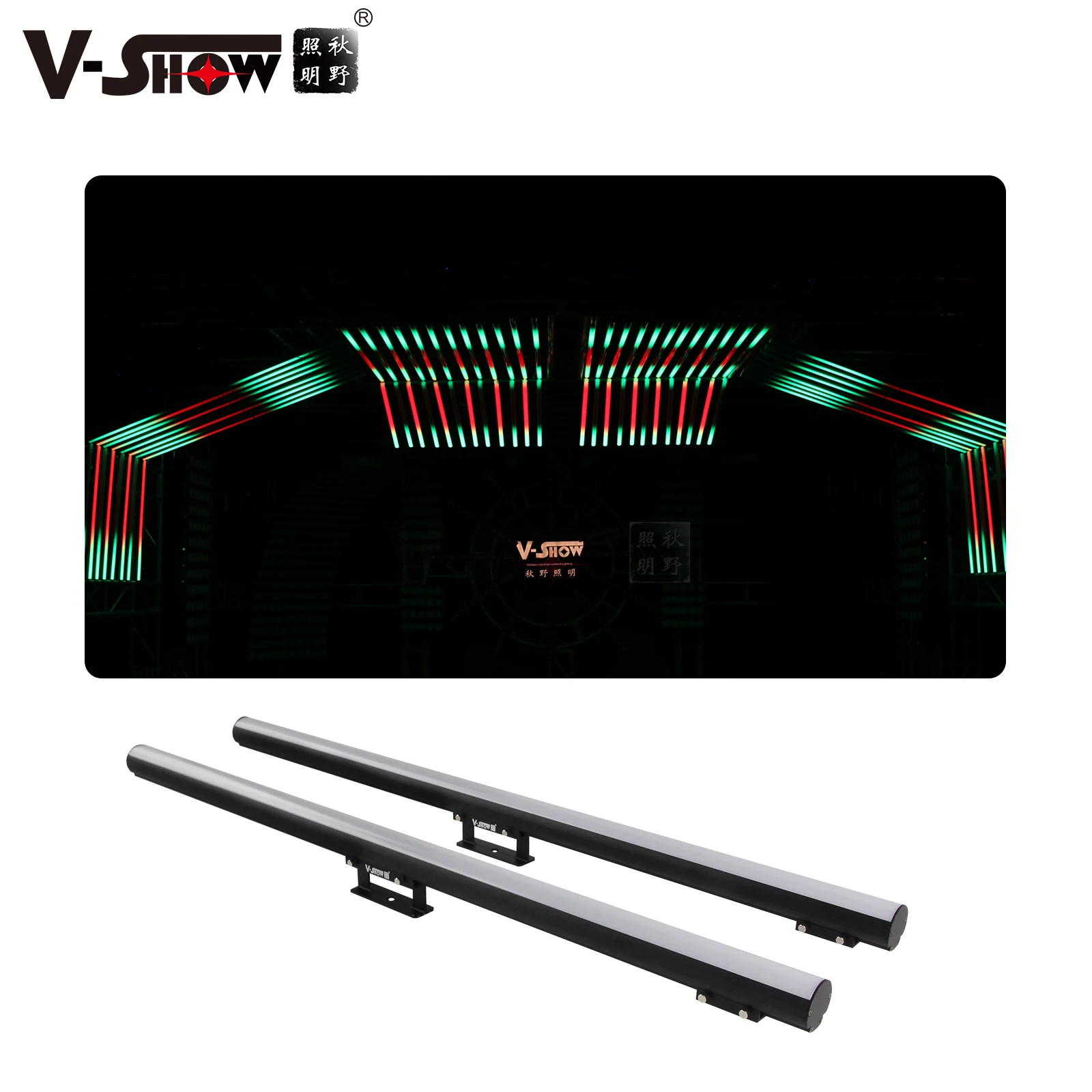 16pcs light with controller Led Pixel Light Decorative Tube 360 Degree Meteor Vertical Digital RGB DMX LED Tube for DJ