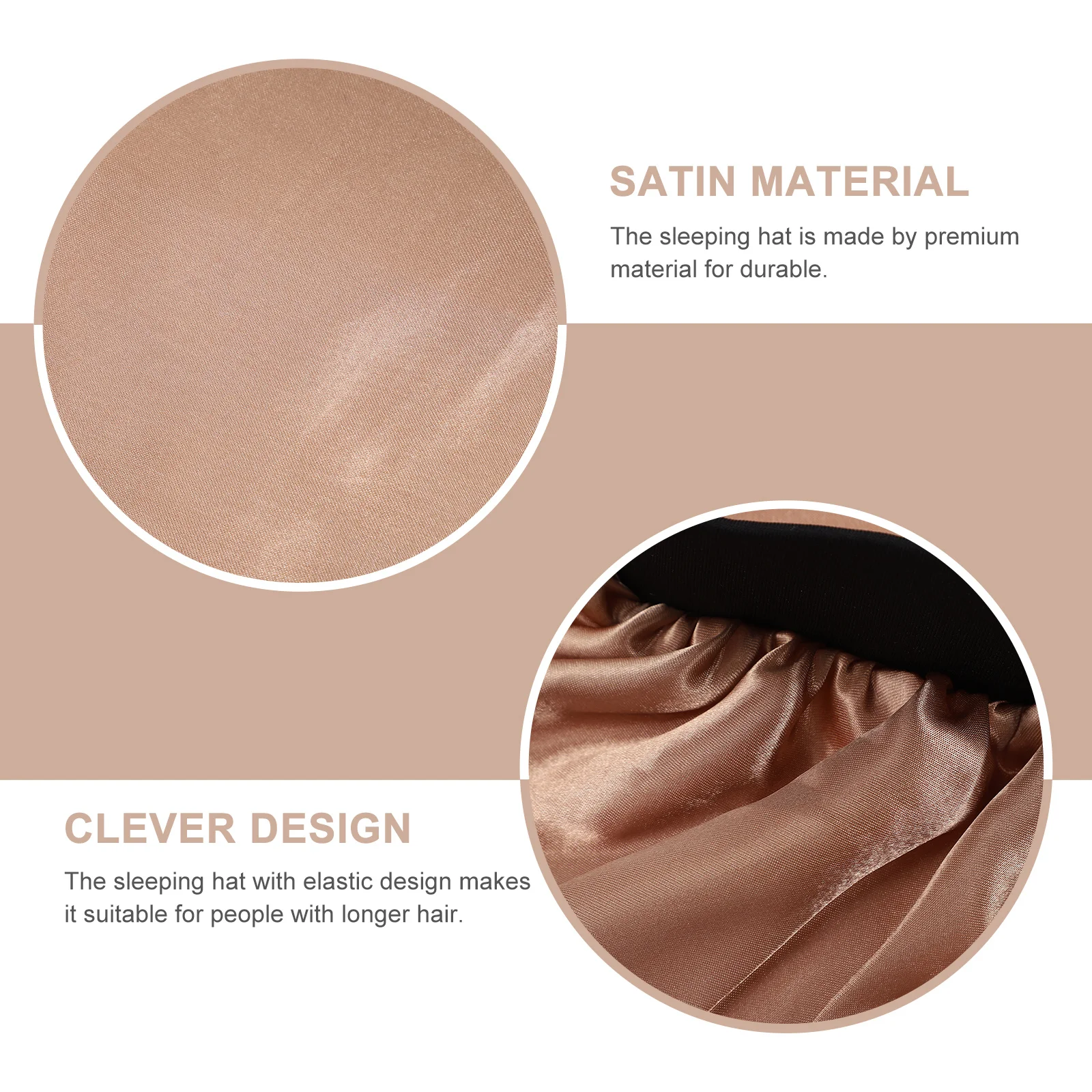 

Solid Color Satin Sleep Bonnet For Long Hair Women Elastic Hair Protective Head Wrap Home Sleeping Cap Night Bonnet Chemo