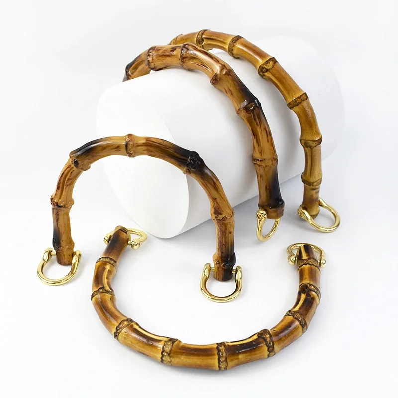 1-5Pcs Deepeel 9/10/12cm Imitation Bamboo Handle for Handbag Purse Kiss Clasp Wallet Woven Bags Handles DIY Crafts Accessories