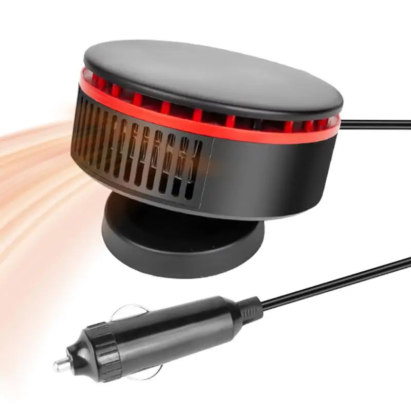 

12V 150W Car Heater 360 Rotatable Electric Heater Plugs Into Cigarette Lghter Heating Cooling Fan Windshield Defroster Demister