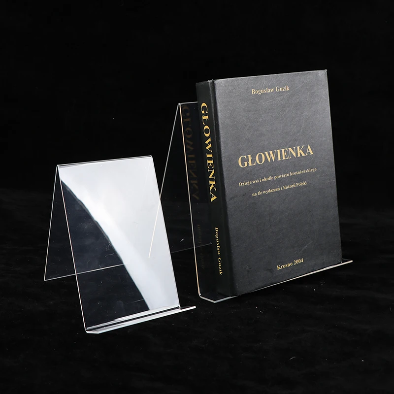 Acrylic Book Display Stand Photo Frame Brochure Artwork Holder Organizer