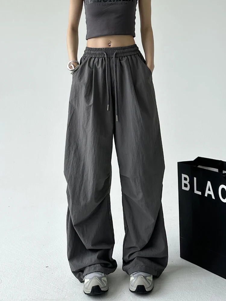 ay High Waist Workwear Pants for Women Summer 2025 Dance Spor American Brand Qui Dry Straight Leg Trousers