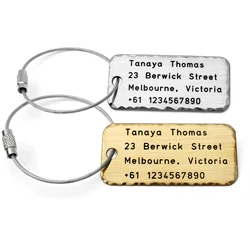 Personalized Metal Luggage Tag Custom Luggage Tag Travel Gift Label Suitcase Id Address Engraved Backpack Tag Men's Gift for Dad