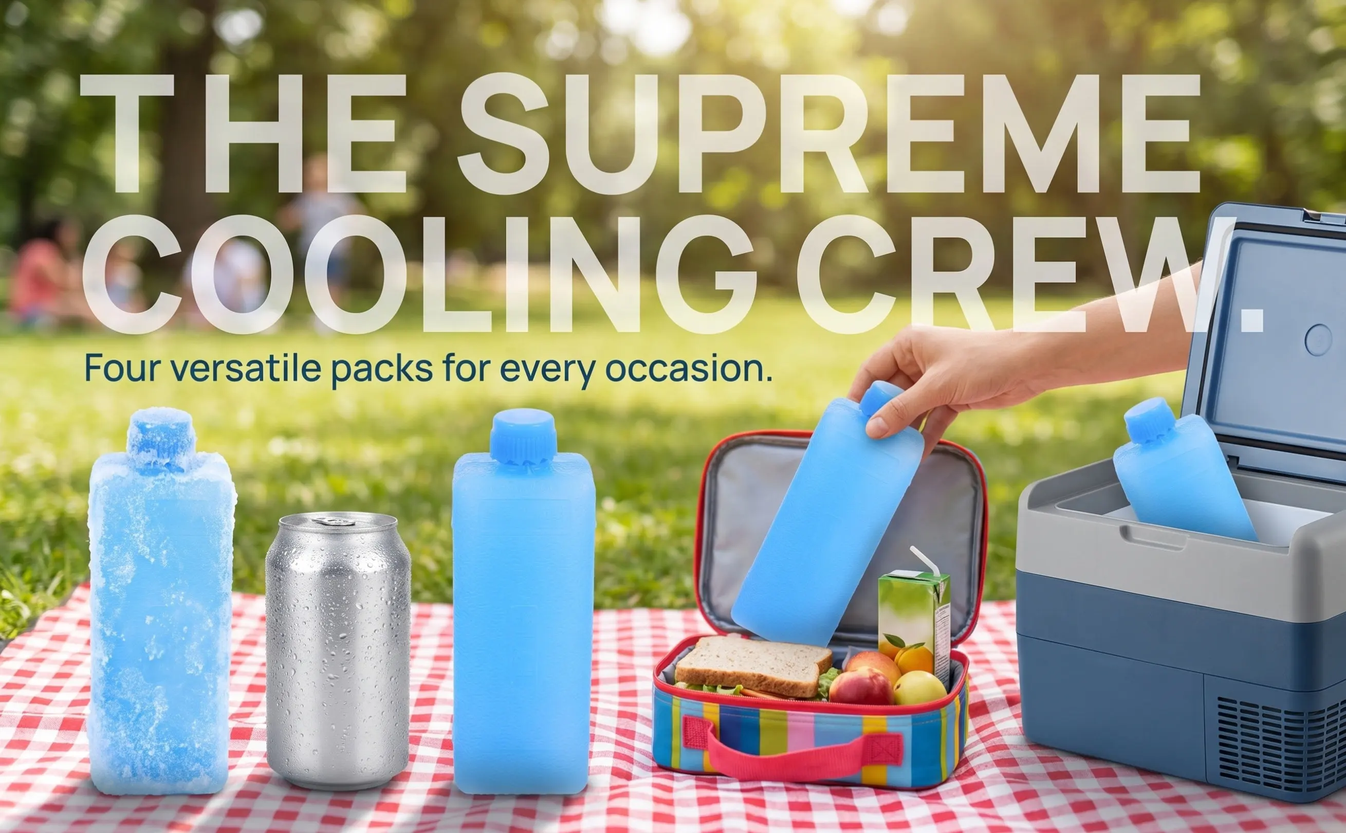 4Pcs Ice Cooling Boxes Safe Leakproof Lid Rubber Material Reusable Cooler Ice Packs for Food Beverage Milk Cake Transport Air