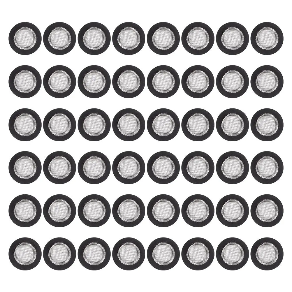 

50pcs Wave Pipe Gasket 1/2 Inch Thickened Rubber O-Ring Mesh Washer For Garden Hose Connector Handheld Shower Head Steel Screen