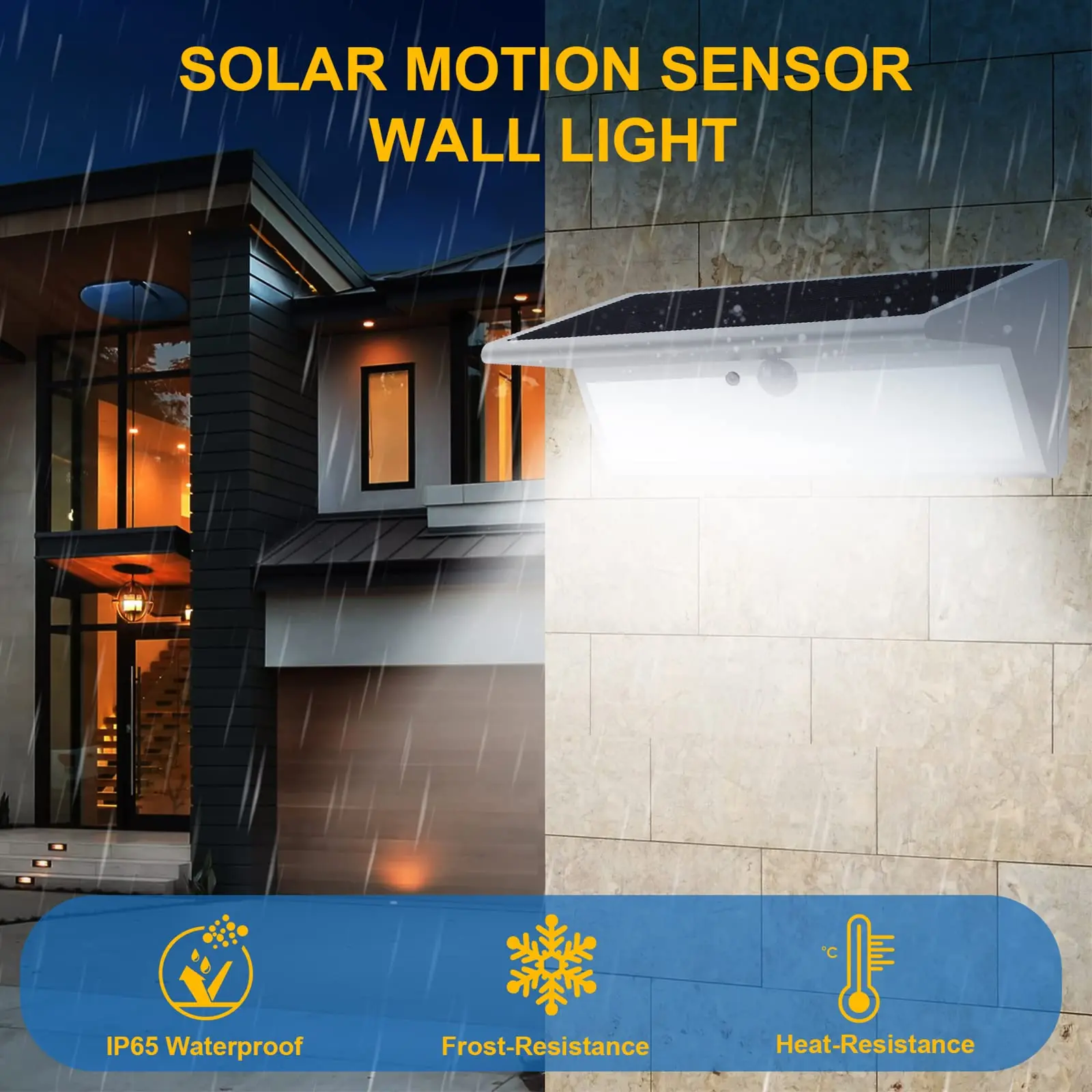 Outdoor Solar Light Waterproof Motion LED Solar Sensor 4 Mode  Garden Light Lighting for Wall Security Yard Patio Fence Street