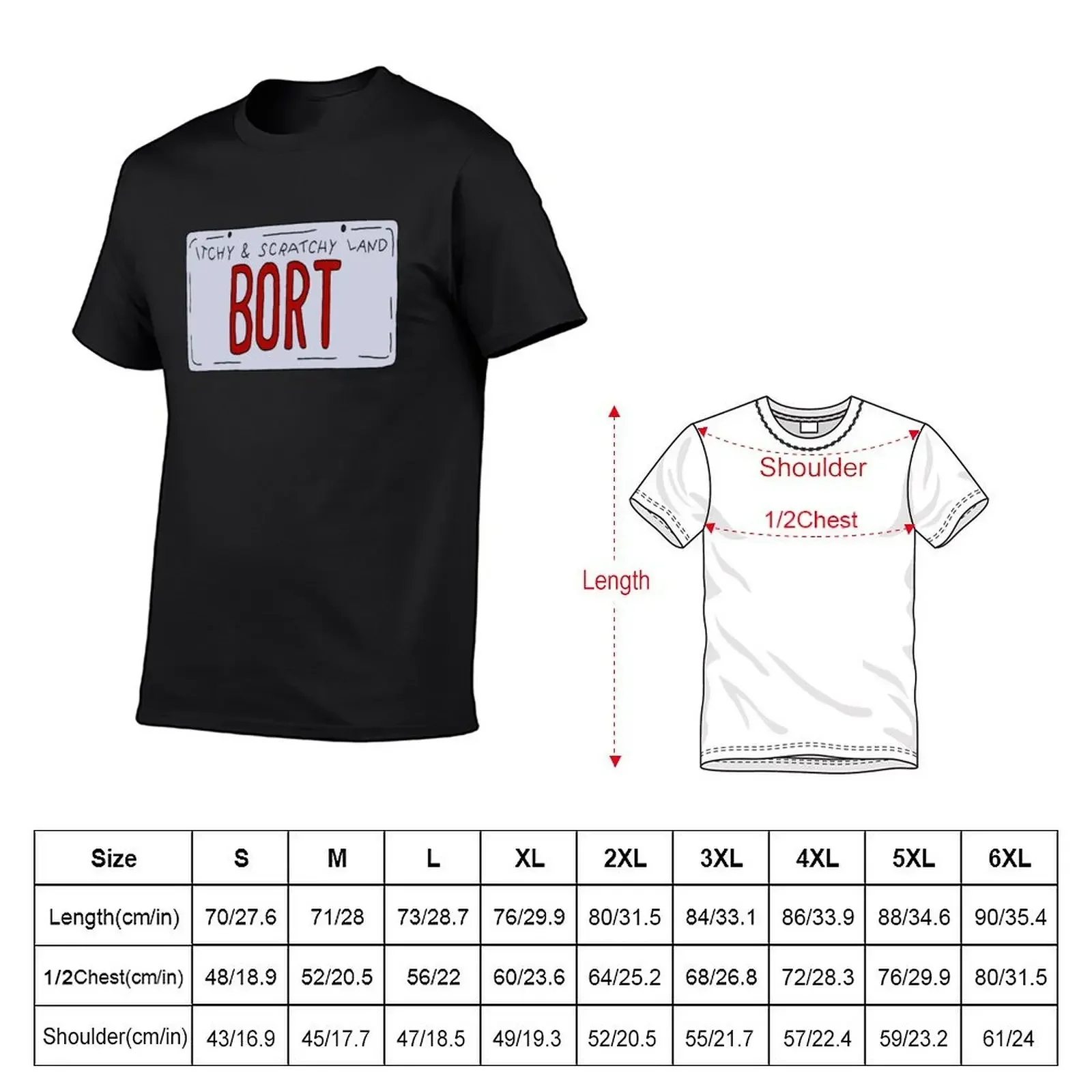 bort licence plate T-Shirt animal prinfor boys oversized vintage clothes mens champion t shirts