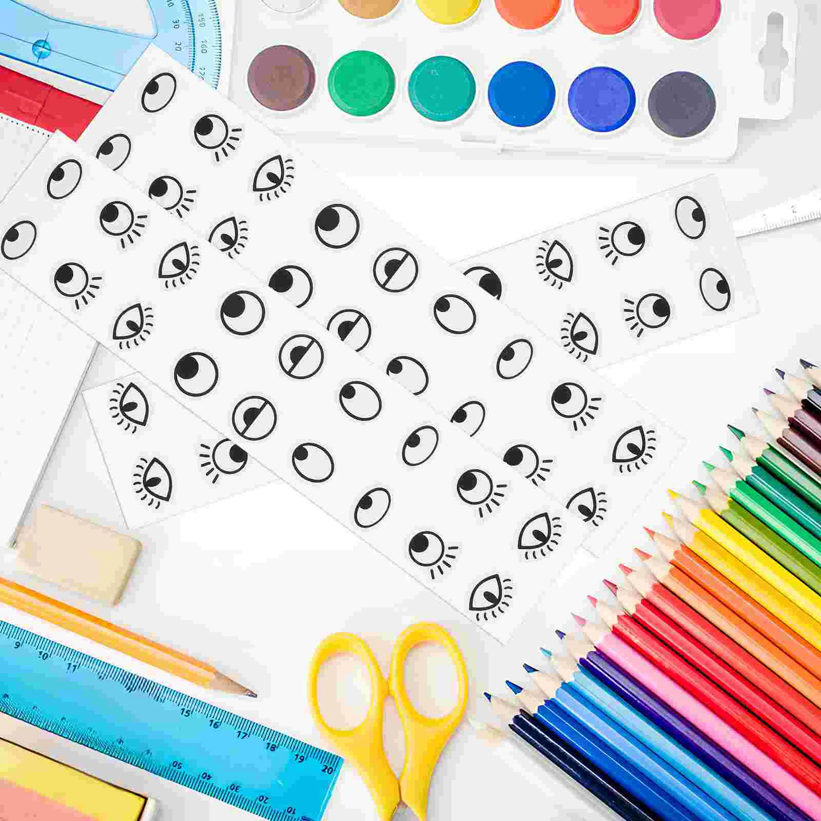 Scrapbook penutup mata dekorasi stiker mata Manual unik untuk kerajinan dekorasi anak