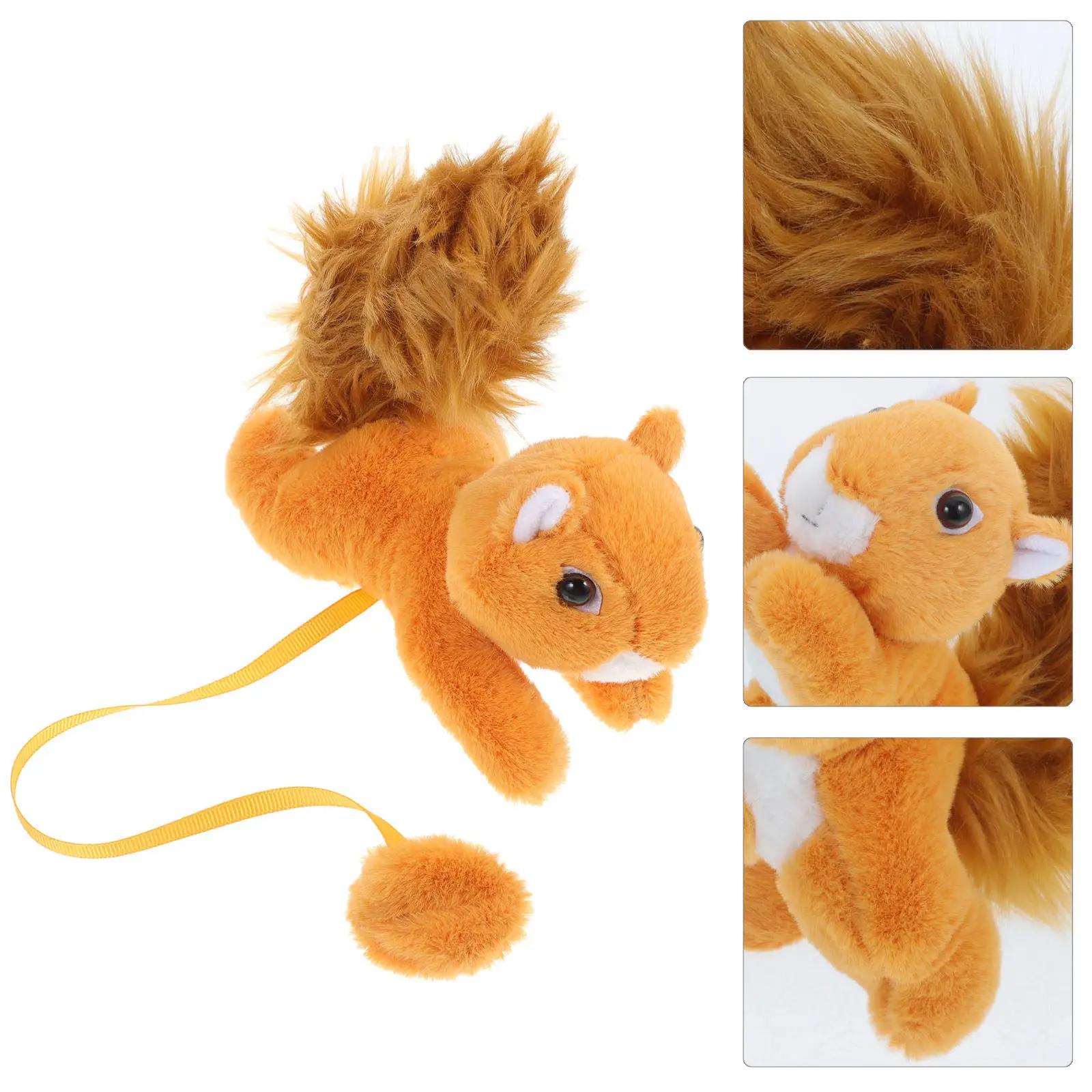 

Мягкая игрушка-белка на плечо: милый аксессуар, украшение, подарок для мероприятий, декоративная фигурка животного на плечо