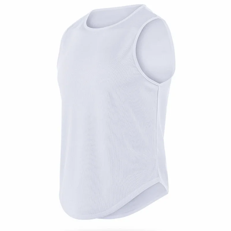Summer Marathon Quick Dry Sports Tank Top Men's Sleeveless Tank Top Running Training Basketball Loose Fit Tank Top
