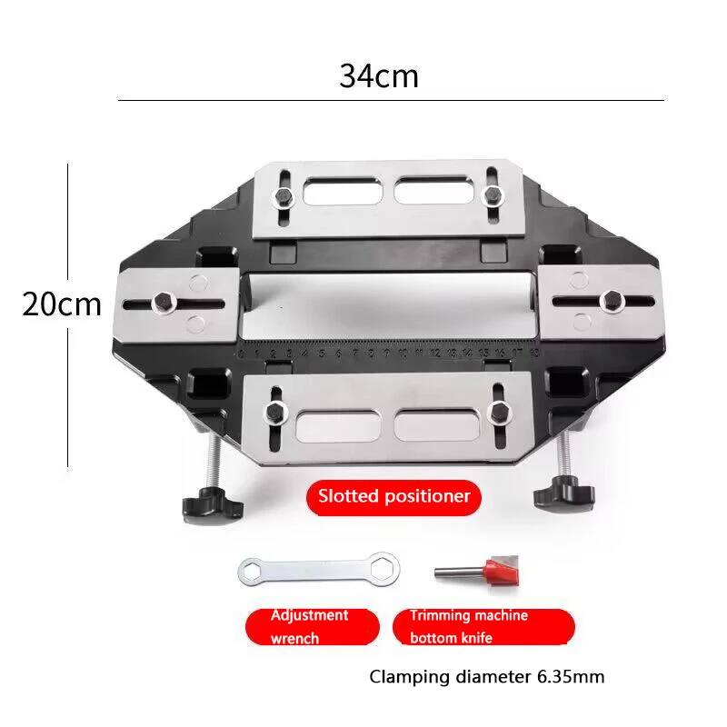 Hinge Hole Opener Wood Door With Spanner Hidden Gate Slotting Positioning Slotter Lock Guide Plate Locator Woodworking