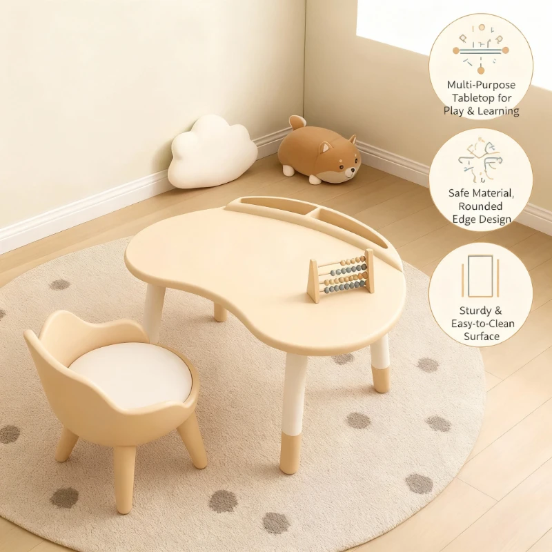 أطفال قابل للتعديل ارتفاع دراسة مكتب الطفل مونتيسوري الفول السوداني الجدول الواجبات المنزلية الكتابة القراءة طفل مرحلة ما قبل المدرسة طاولة الأطفال #1