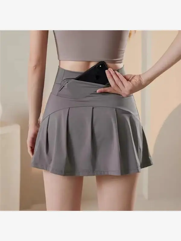 

plus Size orts Running Yoga Fitn Sports Skirt Pants Summer Cool Sensation Gather Anti Light with Large Size orts