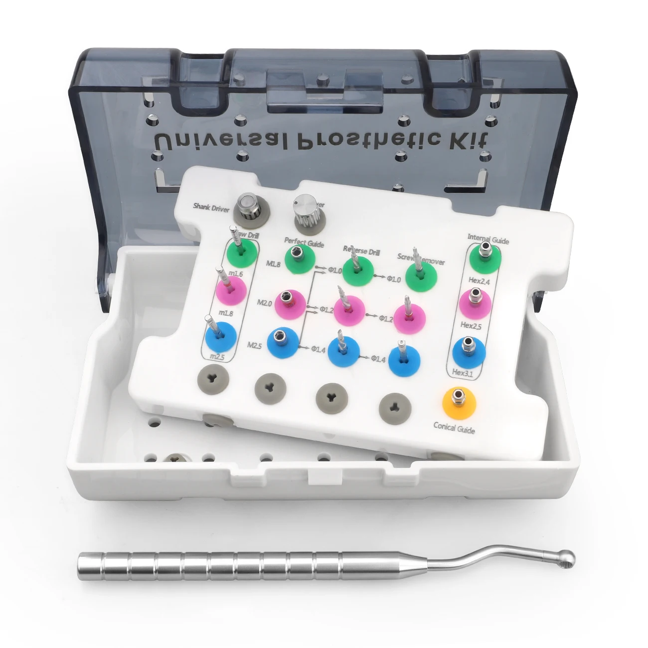 Dental Screw Remover Kit with Multi - functional Surgical Grade Tools for Efficient Broken Screw Extraction